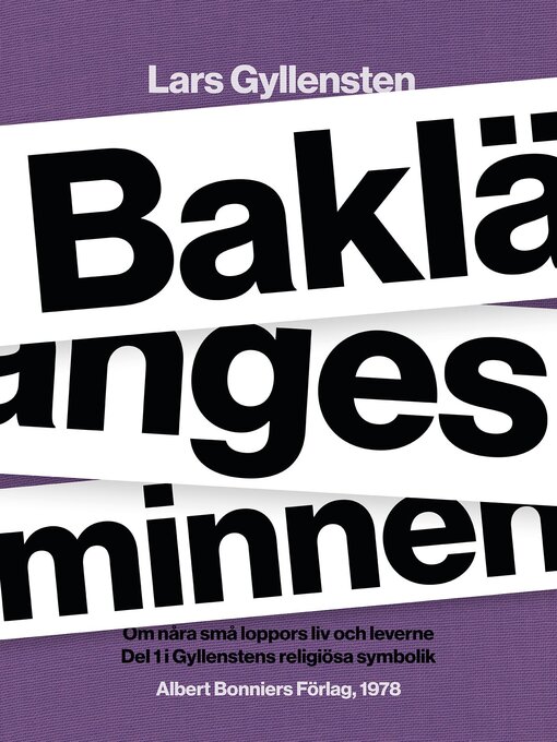 Title details for Baklängesminnen by Lars Gyllensten - Available